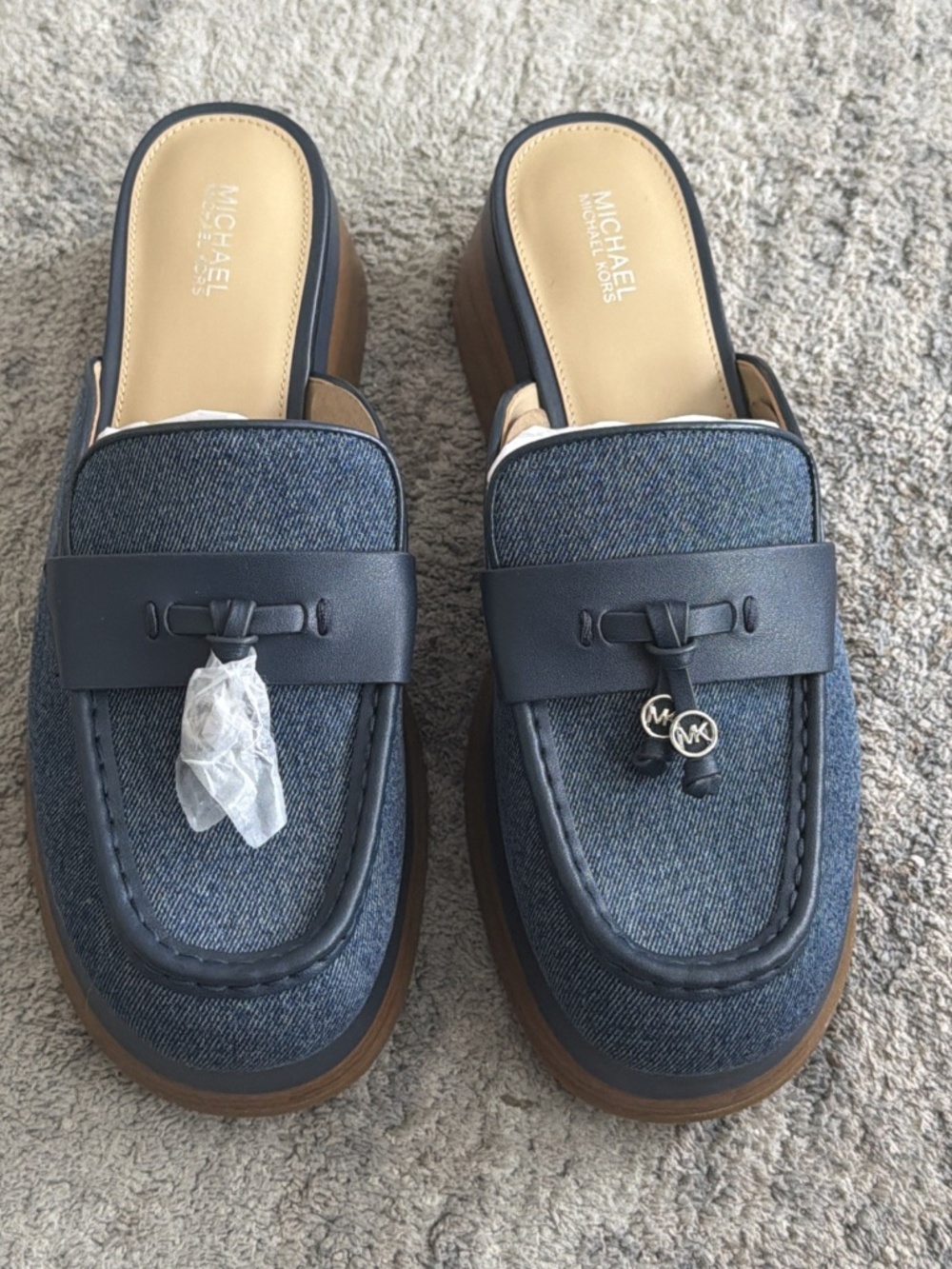 Michael Kors Zoe Denim Mule Shoes Women's